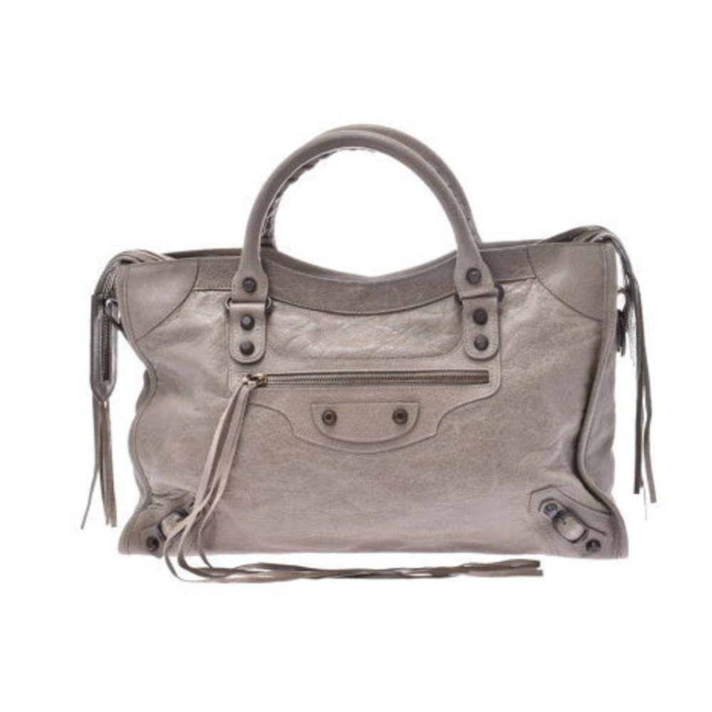 Balenciaga The City Grey Lambskin Bag Strap